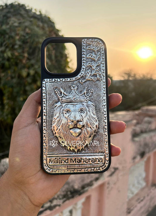 Crafted for Kings: Lion King Silver Mobile Covers, Custom-Designed Just for You.