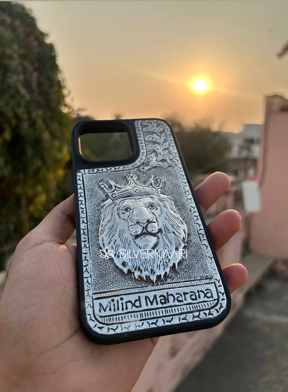 Crafted for Kings: Lion King Silver Mobile Covers, Custom-Designed Just for You.