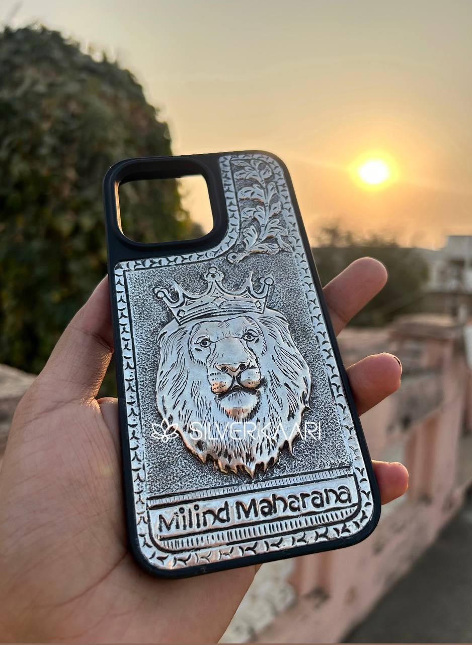 Crafted for Kings: Lion King Silver Mobile Covers, Custom-Designed Just for You.